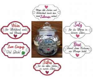 Stickserie ITH - Anhänger Zum Einzug